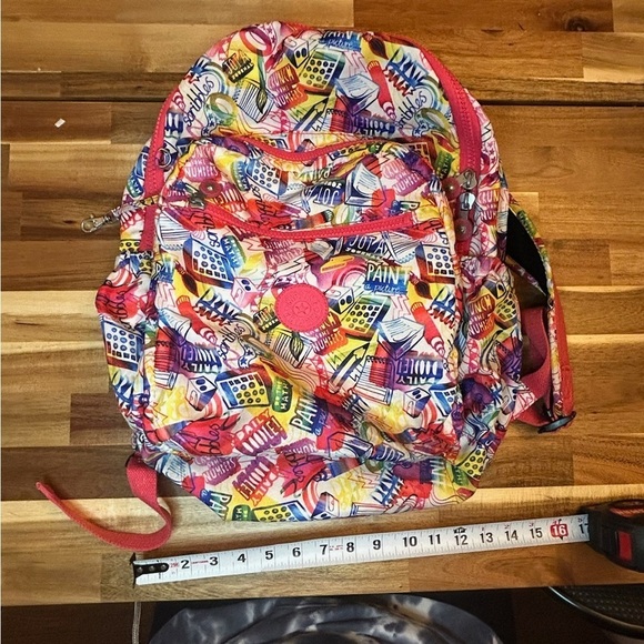 Kipling Treasure Seeker Go Seoul Large 17” Laptop Backpack School Graffiti Pink - Picture 5 of 7